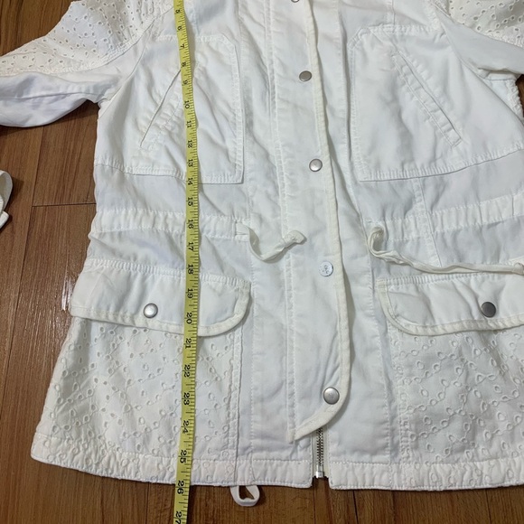 Anthropologie Hei Hei Marais Eyelet Anorak  White Jacket - Picture 14 of 14
